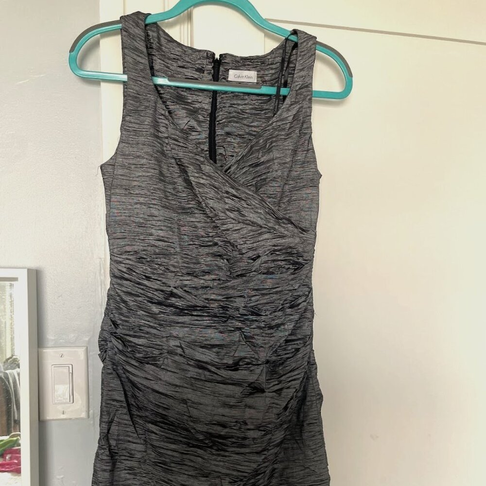 Calvin Klein Silver mini dress size 8